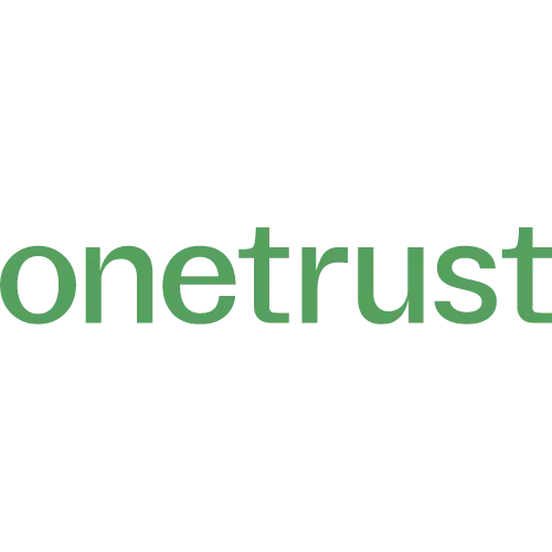 The image displays the word onetrust in all lowercase, green font against a transparent background, highlighting the brand’s clean and modern design.