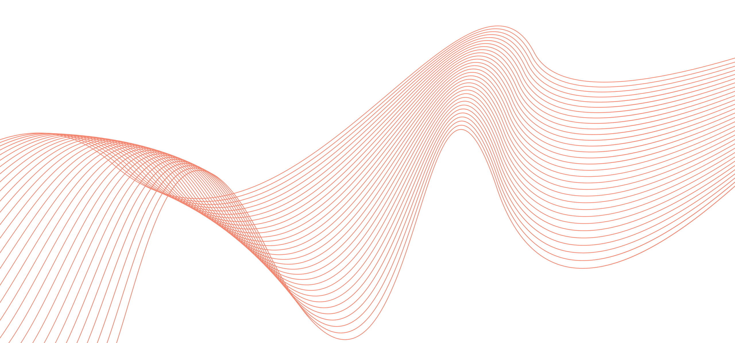 Red-orange parallel lines flow in a mesmerizing, wave-like pattern across a black background, emphasizing movement and rhythm.