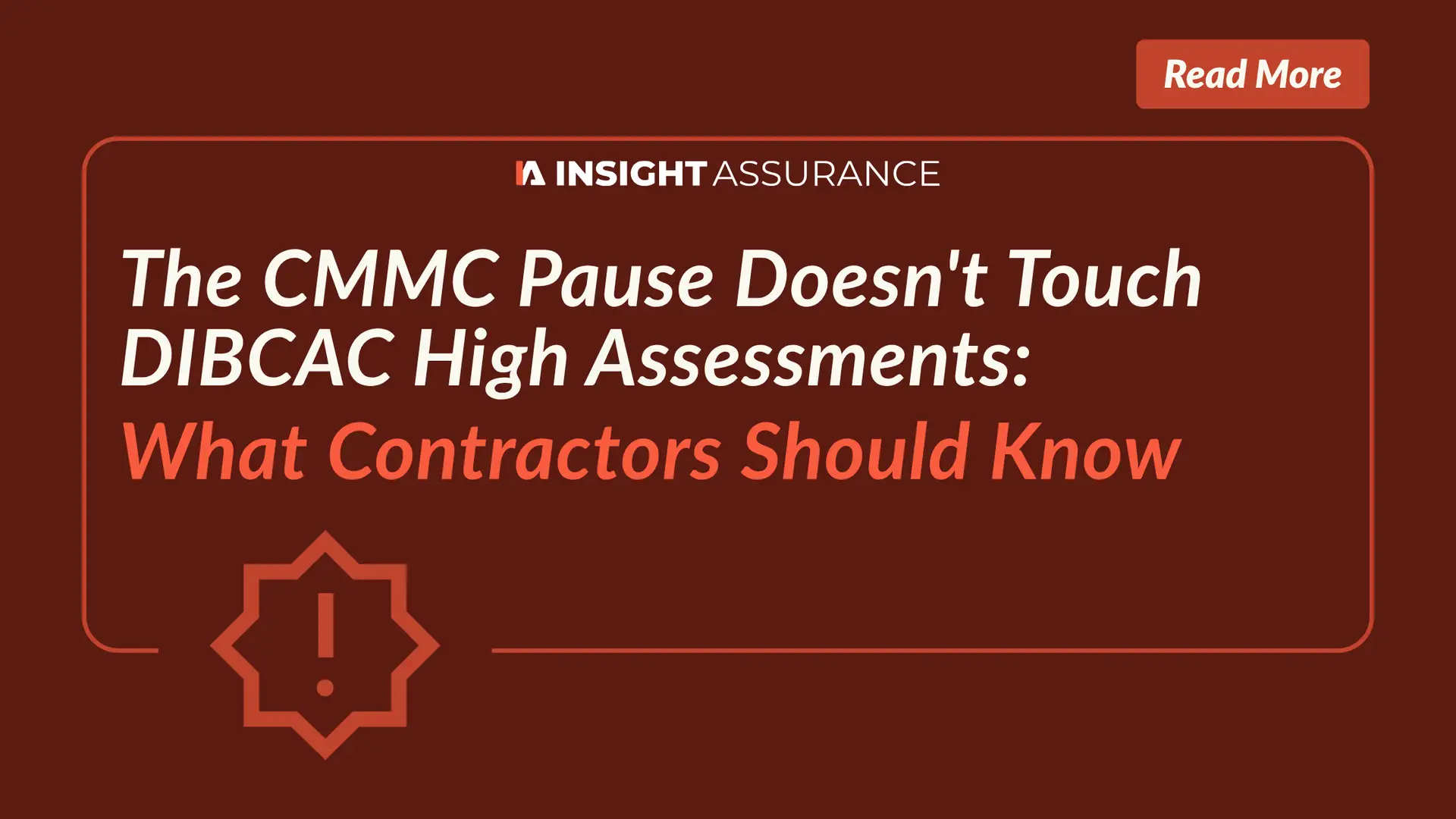 't Touch DIBCAC High Assessments What Contractors Should Know
